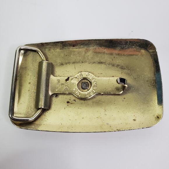 Vintage Horse Head Country Western Cowboy Chambers Belt Buckle Made In USA - Picture 2 of 5